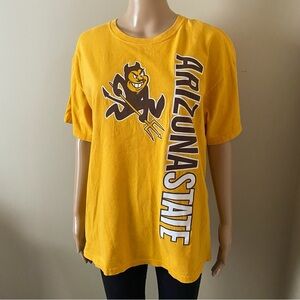 Arizona State University Sun Devils Yellow Tshirt, men’s large